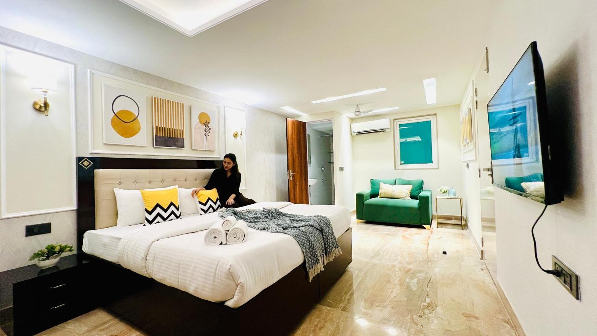 Zen Suites Gurgaon - Luxe Stays Collection Rom bilde